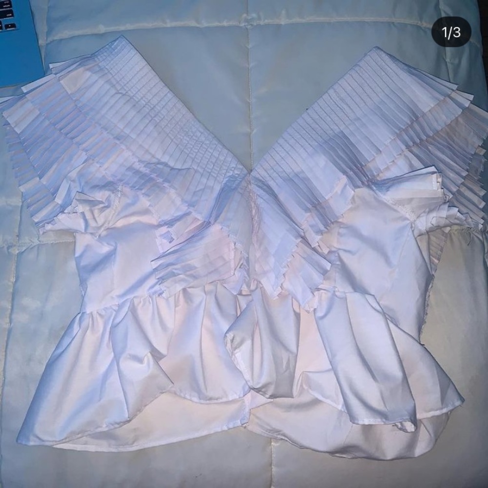 white fancy shirt!